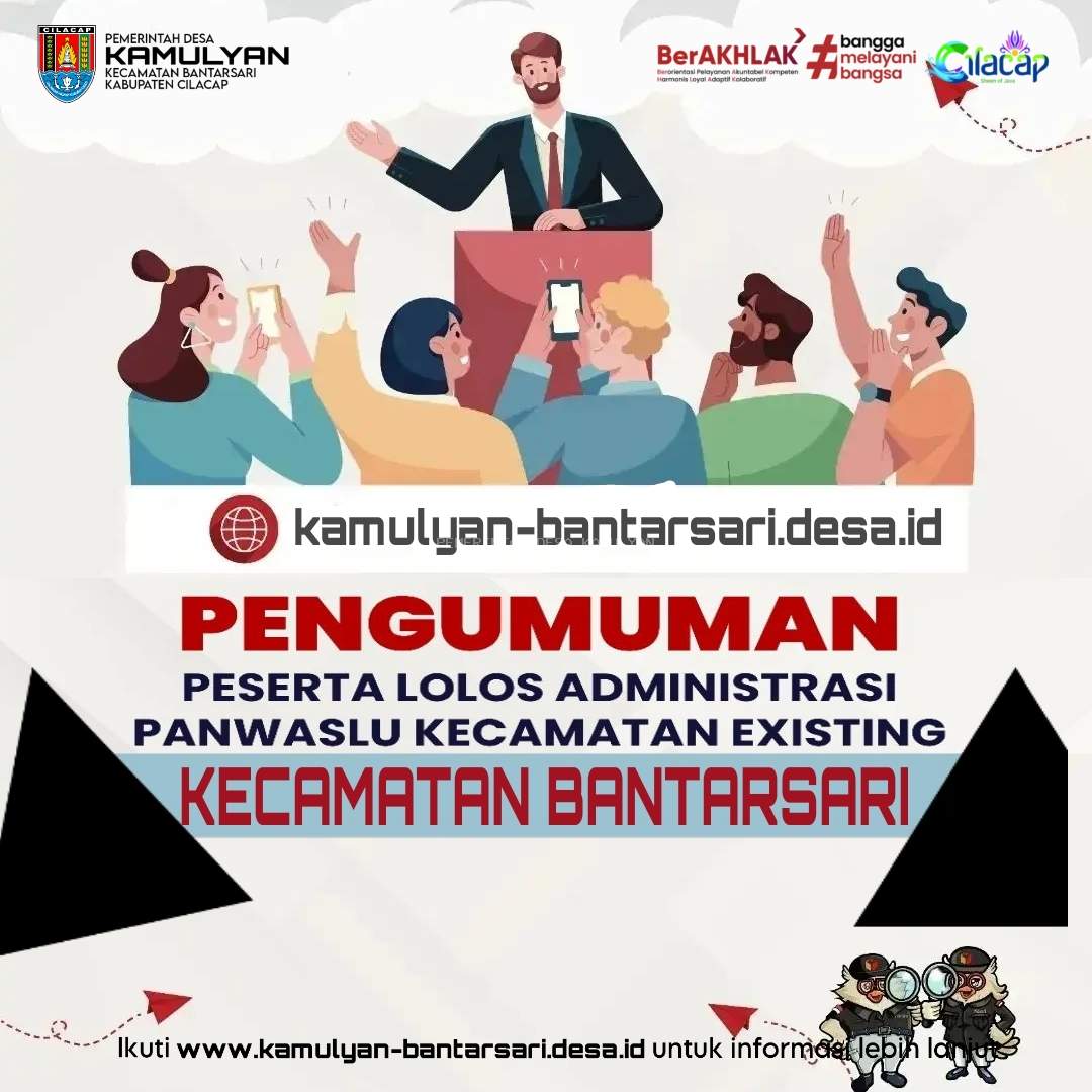 PENGUMUMAN PESERTA LOLOS ADMINISTRASI RECRUITMEN PANWASLU KECAMATAN BANTARSARI TAHUN 2024