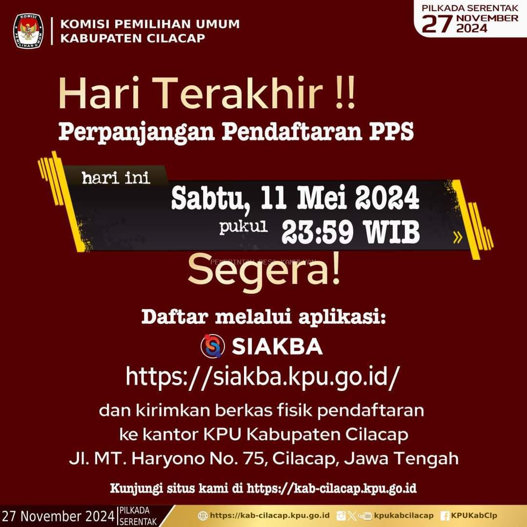 HARI TERAKHIR PERPANJANGAN RECRUITMEN PPS
