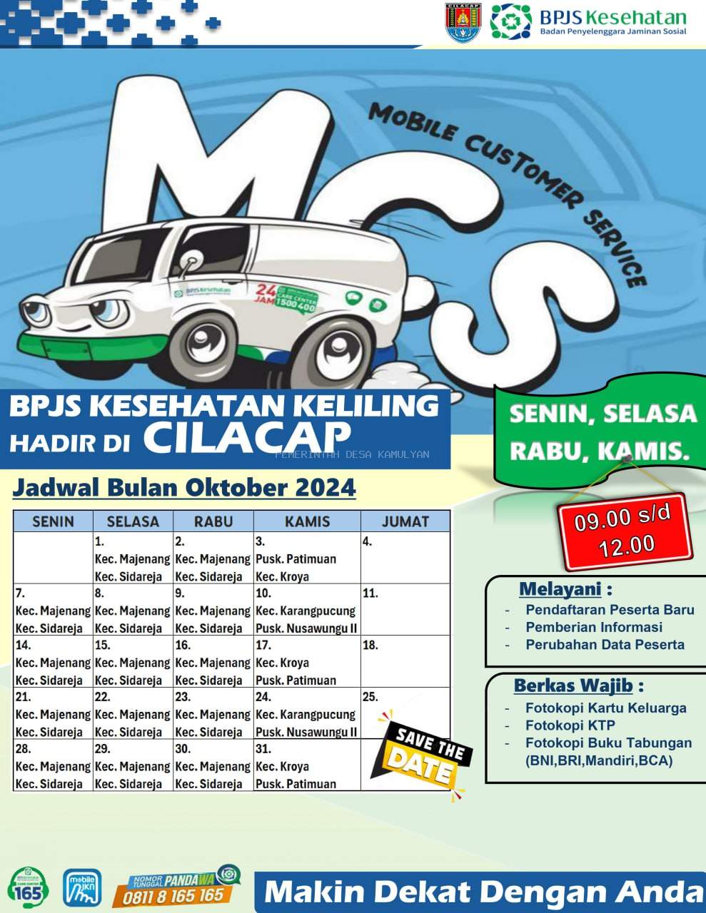 JADWAL MOBILE BPJS KESEHATAN KELILING BULAN OKTOBER 