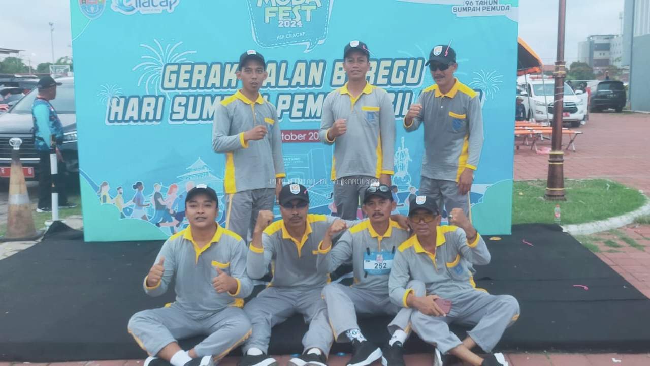TIM GERAK JALAN BEREGU PEMDES KAMULYAN BERHASIL FINISH MEMPEREBUTKAN HADIAH 25 JUTA RUPIAH