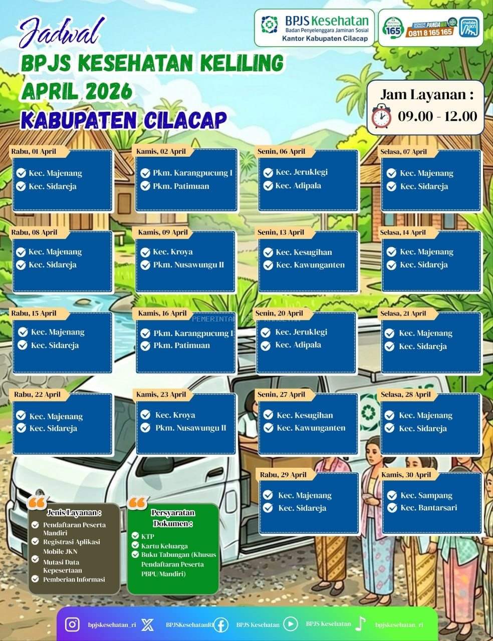 Pelayanan BPJS kesehatan keliling bulan April tahun 2026